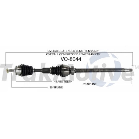 Surtrack Axle Cv Axle Shaft, Vo-8044 VO-8044